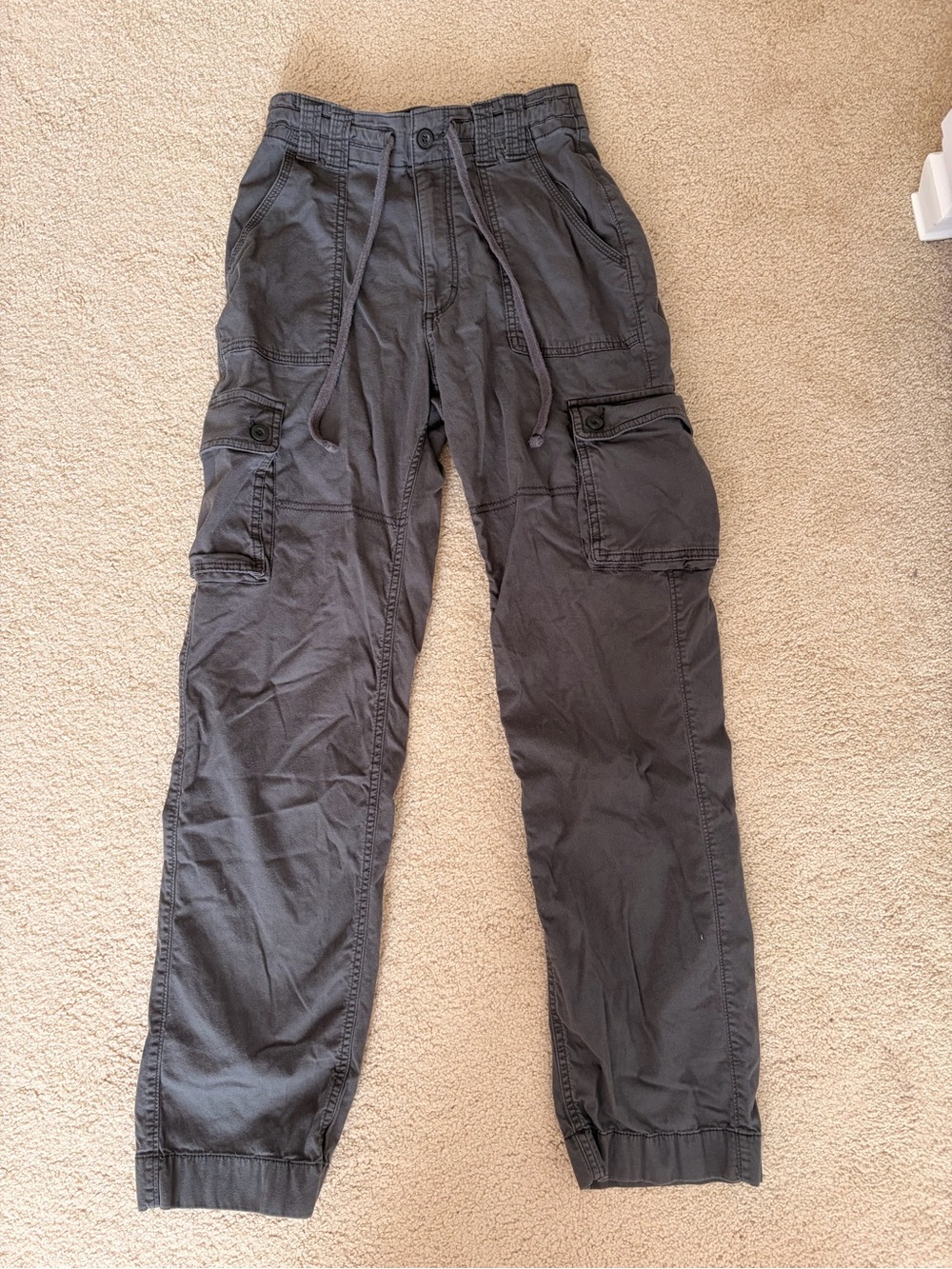 Women’s Gray Cargo Jogger Pants